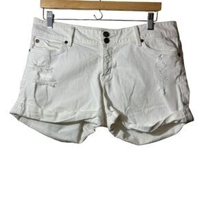 HUDSON denim jean shorts white